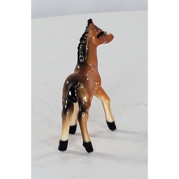 Bone China Foal Baby Horse Miniature Figurine - Picture 5 of 6